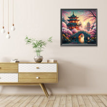 Load image into Gallery viewer, AB Diamond Painting - Full Round - Small bridge and pavilion (40*40CM)
