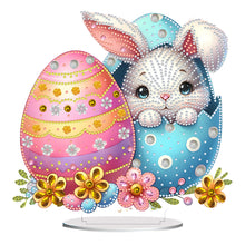 Load image into Gallery viewer, Acrylic Special Shaped Easter Bunny Eggs Diamond Painting Tabletop Ornaments Kit
