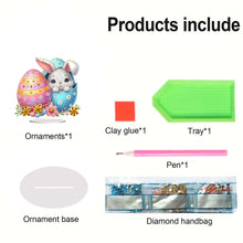 Load image into Gallery viewer, Acrylic Special Shaped Easter Bunny Eggs Diamond Painting Tabletop Ornaments Kit
