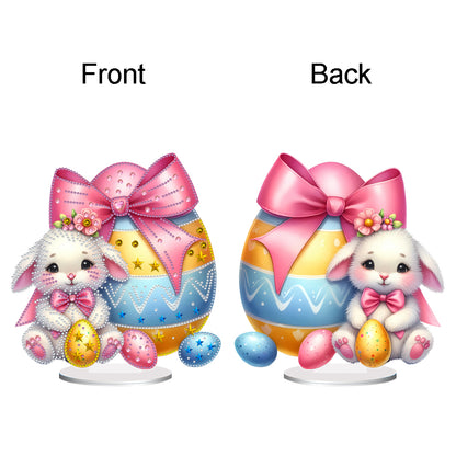 Acrylic Special Shaped Easter Bunny Eggs Diamond Painting Tabletop Ornaments Kit