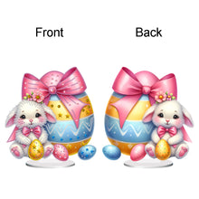Load image into Gallery viewer, Acrylic Special Shaped Easter Bunny Eggs Diamond Painting Tabletop Ornaments Kit
