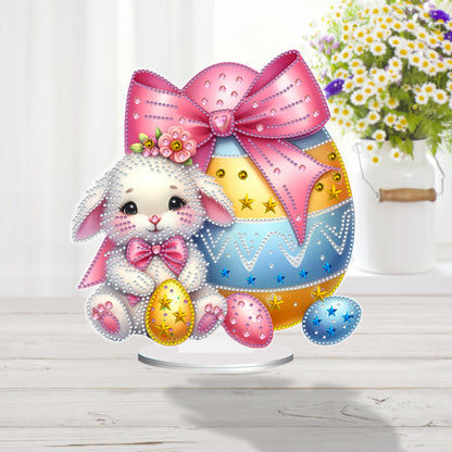Acrylic Special Shaped Easter Bunny Eggs Diamond Painting Tabletop Ornaments Kit