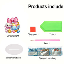 Load image into Gallery viewer, Acrylic Special Shaped Easter Bunny Eggs Diamond Painting Tabletop Ornaments Kit
