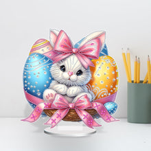 Load image into Gallery viewer, Acrylic Special Shaped Easter Bunny Eggs Diamond Painting Tabletop Ornaments Kit
