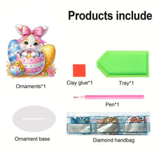 Load image into Gallery viewer, Acrylic Special Shaped Easter Bunny Eggs Diamond Painting Tabletop Ornaments Kit
