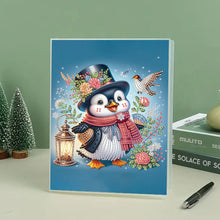 Load image into Gallery viewer, Diamond Embroidery Notebook 60 Pages for Home Office Art Drawing (Penguin 1)
