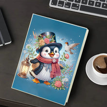 Load image into Gallery viewer, Diamond Embroidery Notebook 60 Pages for Home Office Art Drawing (Penguin 1)
