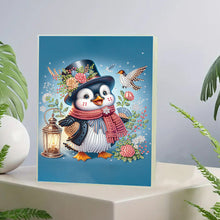 Load image into Gallery viewer, Diamond Embroidery Notebook 60 Pages for Home Office Art Drawing (Penguin 1)
