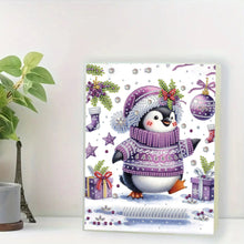 Load image into Gallery viewer, Diamond Embroidery Notebook 60 Pages for Home Office Art Drawing (Penguin 2)
