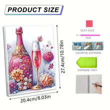 Load image into Gallery viewer, Diamond Embroidery Notebook 60 Pages for Home Office Art Drawing (Wine)
