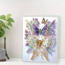 Load image into Gallery viewer, Diamond Embroidery Notebook 60 Pages for Home Office Art Drawing (Butterfly 4)
