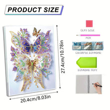 Load image into Gallery viewer, Diamond Embroidery Notebook 60 Pages for Home Office Art Drawing (Butterfly 4)
