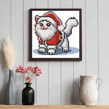Load image into Gallery viewer, 12pcs Mini Diamond Painting Set - Full Round - Animal in santa hat (15*15CM)
