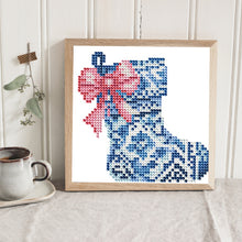 Load image into Gallery viewer, 12pcs Mini Diamond Painting Set - Full Round - Christmas blue gift (15*15CM)

