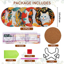 Load image into Gallery viewer, 6Pcs Wooden Animals DIY Coaster Diamond Dot Kits for Adults Beginners
