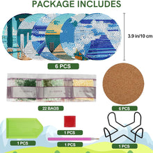 Load image into Gallery viewer, 6Pcs Wooden Animals DIY Coaster Diamond Dot Kits for Adults Beginners
