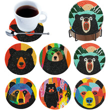 Load image into Gallery viewer, 6Pcs Wooden Animals DIY Coaster Diamond Dot Kits for Adults Beginners
