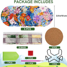 Load image into Gallery viewer, 6Pcs Wooden Animals DIY Coaster Diamond Dot Kits for Adults Beginners
