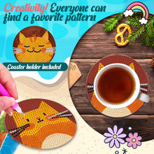 Load image into Gallery viewer, 6Pcs Wooden Animals DIY Coaster Diamond Dot Kits for Adults Beginners
