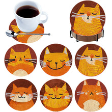 Load image into Gallery viewer, 6Pcs Wooden Animals DIY Coaster Diamond Dot Kits for Adults Beginners
