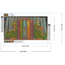 Load image into Gallery viewer, Diamond Painting - Full Round - Double Dinosaur And Book (30*50CM)
