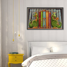Load image into Gallery viewer, Diamond Painting - Full Round - Double Dinosaur And Book (30*50CM)
