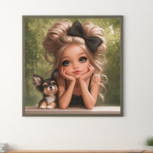 Load image into Gallery viewer, Diamond Painting - Full Round - Cute big-eyed girl (40*40CM)
