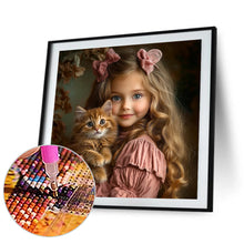Load image into Gallery viewer, Diamond Painting - Full Round - Cute big-eyed girl (40*40CM)
