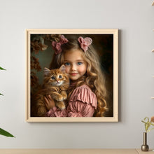Load image into Gallery viewer, Diamond Painting - Full Round - Cute big-eyed girl (40*40CM)
