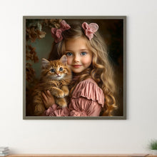 Load image into Gallery viewer, Diamond Painting - Full Round - Cute big-eyed girl (40*40CM)
