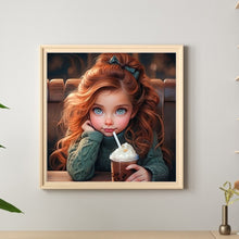 Load image into Gallery viewer, Diamond Painting - Full Round - Cute big-eyed girl (40*40CM)
