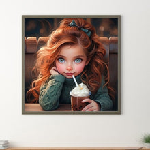 Load image into Gallery viewer, Diamond Painting - Full Round - Cute big-eyed girl (40*40CM)
