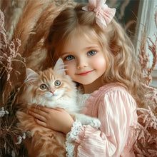 Load image into Gallery viewer, Diamond Painting - Full Round - Cute big-eyed girl (40*40CM)
