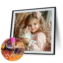 Load image into Gallery viewer, Diamond Painting - Full Round - Cute big-eyed girl (40*40CM)
