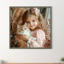 Load image into Gallery viewer, Diamond Painting - Full Round - Cute big-eyed girl (40*40CM)
