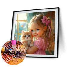 Load image into Gallery viewer, Diamond Painting - Full Round - Cute big-eyed girl (40*40CM)
