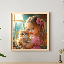 Load image into Gallery viewer, Diamond Painting - Full Round - Cute big-eyed girl (40*40CM)
