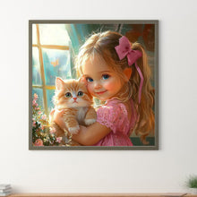 Load image into Gallery viewer, Diamond Painting - Full Round - Cute big-eyed girl (40*40CM)
