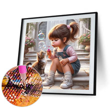 Load image into Gallery viewer, Diamond Painting - Full Round - Cute big-eyed girl (40*40CM)
