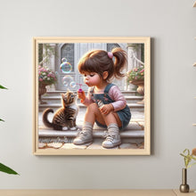 Load image into Gallery viewer, Diamond Painting - Full Round - Cute big-eyed girl (40*40CM)
