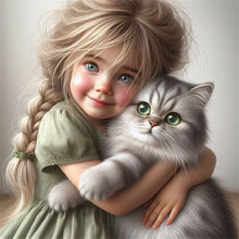 Load image into Gallery viewer, Diamond Painting - Full Round - Cute big-eyed girl (40*40CM)
