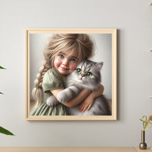 Load image into Gallery viewer, Diamond Painting - Full Round - Cute big-eyed girl (40*40CM)
