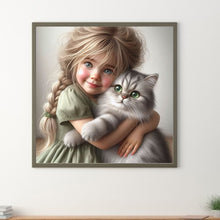 Load image into Gallery viewer, Diamond Painting - Full Round - Cute big-eyed girl (40*40CM)
