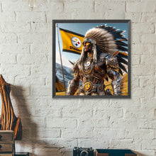 Load image into Gallery viewer, Diamond Painting - Full Round - Indian Man And Pittsburgh Steelers (40*40CM)
