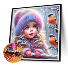 Load image into Gallery viewer, Diamond Painting - Full Round - Bird Girl In Winter (30*30CM)

