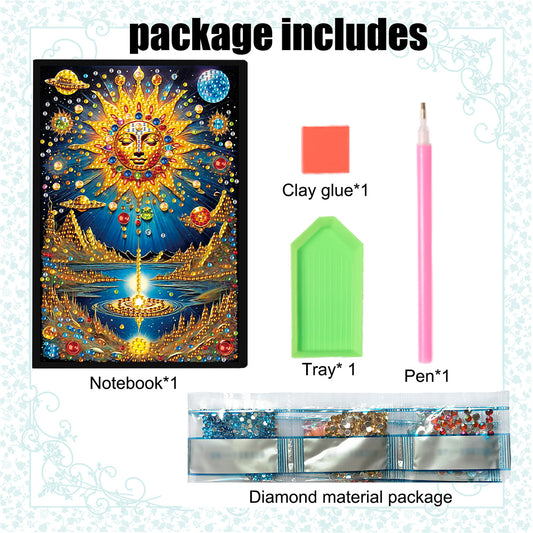 Special Shaped Crystal Apple 5D DIY Diamond Art Painting Notebook Kit for Adults