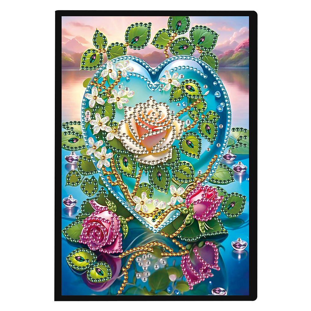 Special Shaped Crystal Apple 5D DIY Diamond Art Painting Notebook Kit for Adults