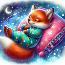 Load image into Gallery viewer, Diamond Painting - Full Square - Sleeping Little Fox (30*30CM)
