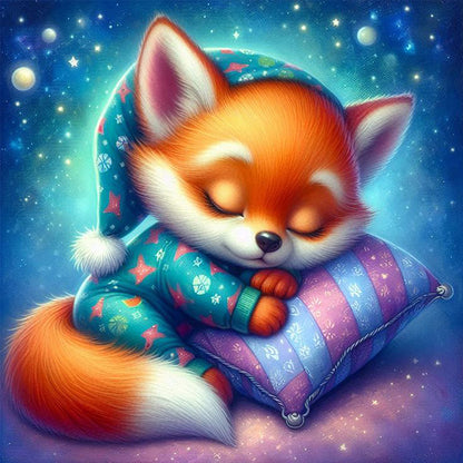 Diamond Painting - Full Square - Sleeping Little Fox (30*30CM)