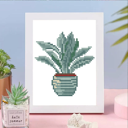 12pcs Mini Diamond Painting Set - Full Round - potted plants (15*18CM)